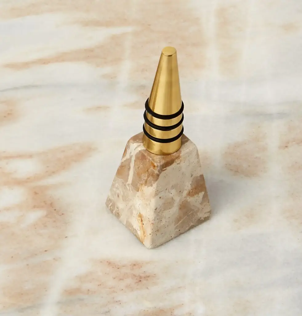 Marmeren flessenstop - recht